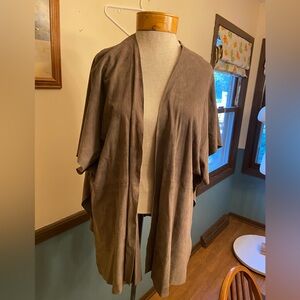 Eskandar Light Brown Suede Open Jacket 0/S